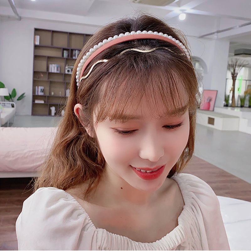 春天的搭配 日系糖果色发箍组合珍珠头箍ins波浪金属发卡百搭发饰优旋