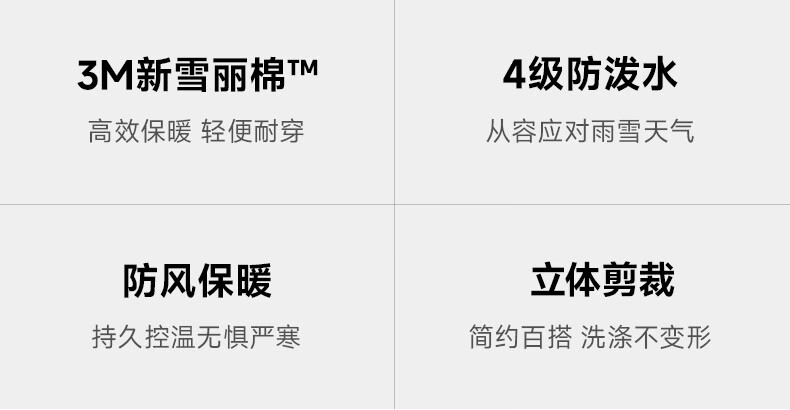 NINETYGO 90分 男士3M新雪丽防泼水连帽棉服 G33491303 179元包邮 值值值-买手聚集的地方