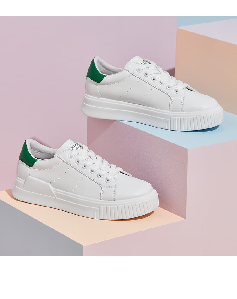 热风小白鞋女2022年春季新款透气百搭休闲鞋板鞋女03米色34正码