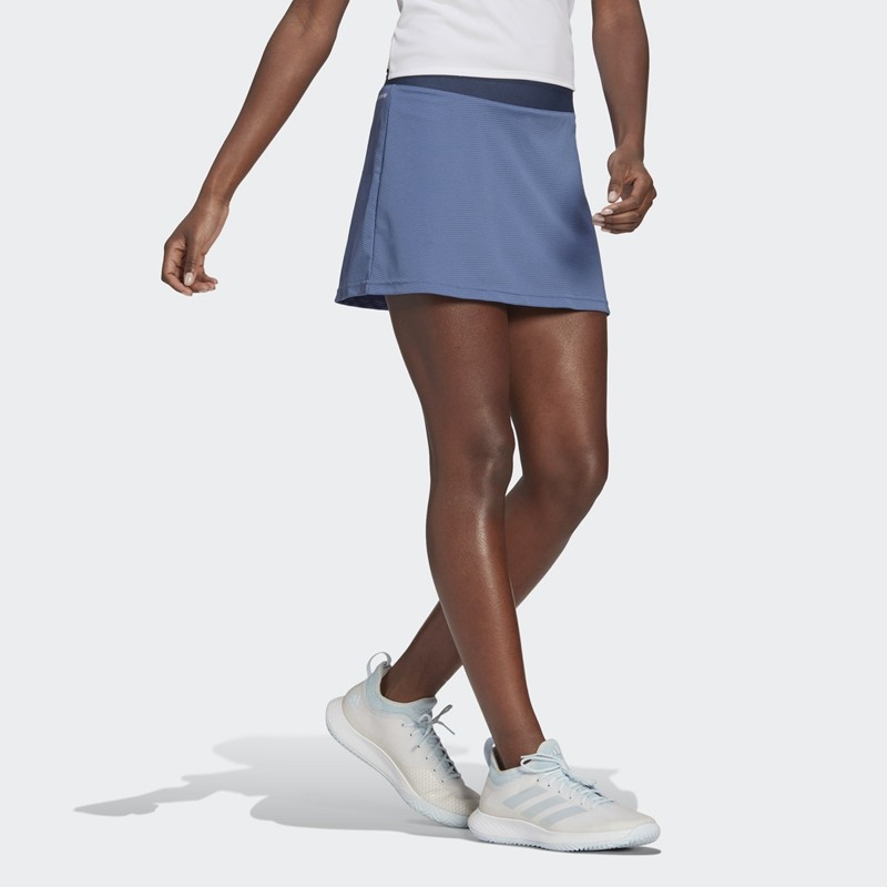 adidas阿迪达斯女款夏季网球运动裙透气快干休闲短裙半身裙gl5495蓝色