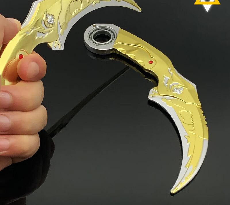 maria cher 爪刀爪子刀鹰爪刀暗月双刺毒牙爪刀玩具 暗月双刺金色
