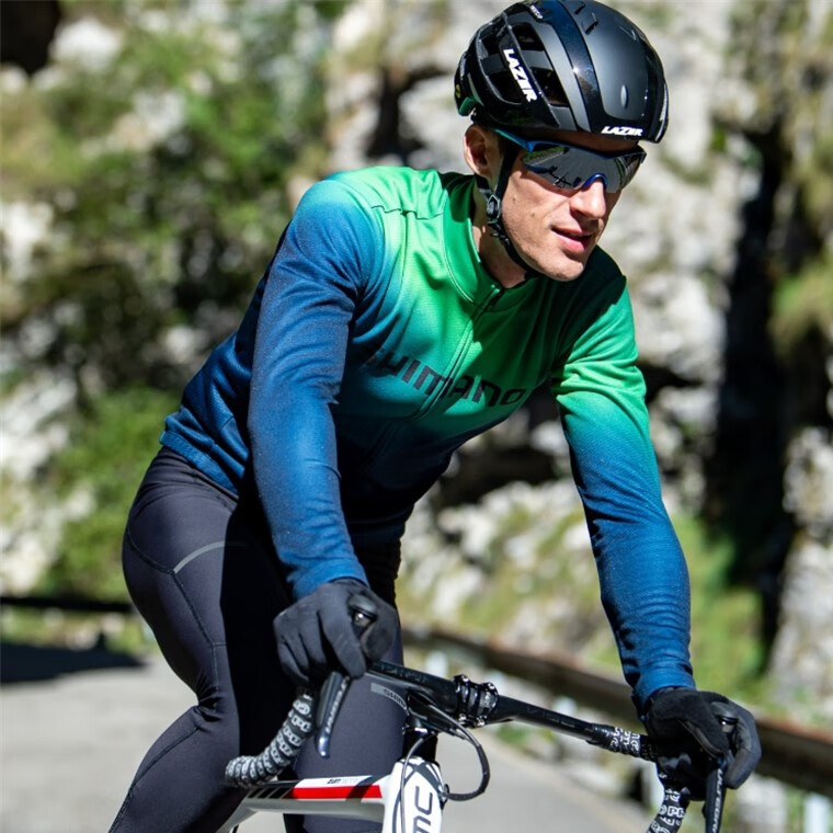 禧玛诺骑行服so公路山地自行车team团队秋冬季防寒保暖长袖骑行服 旧