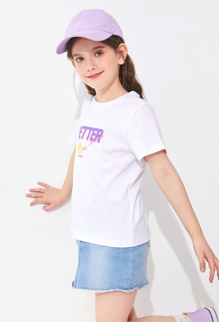 门店发货巴拉巴拉女童短袖t恤儿童打底衫夏装大童潮漂白10002120cm