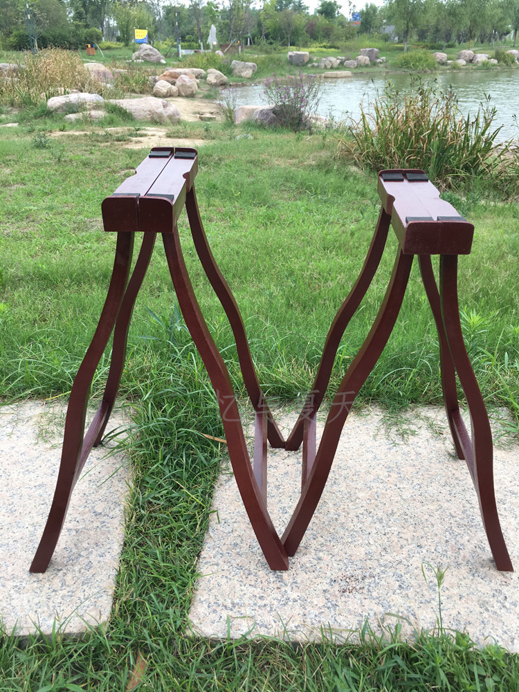 古筝a支架古筝架子古筝腿纯实木人字形架a字架古筝a型架配件暗红木色