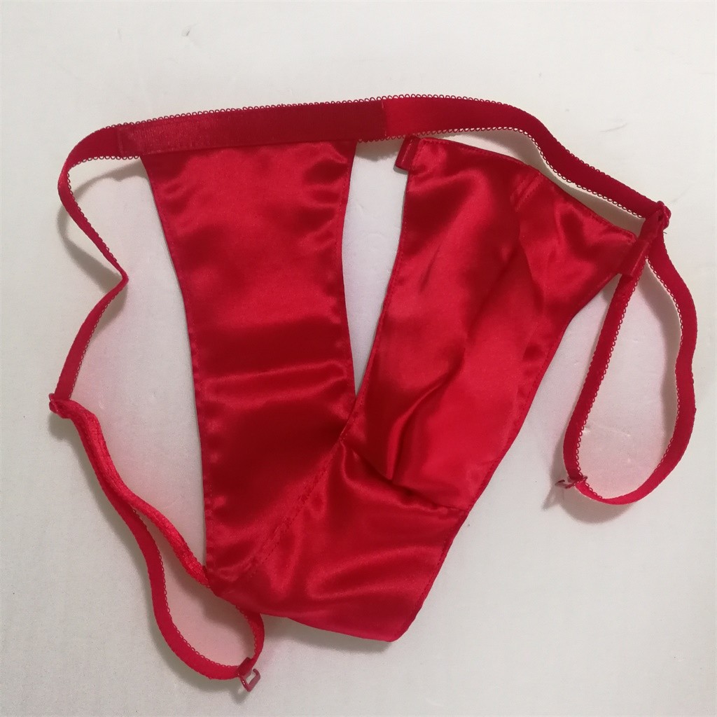 男士凹凸内裤舒适透气无痕性感丁字内裤老式卫生带t裤浅粉长49厘米