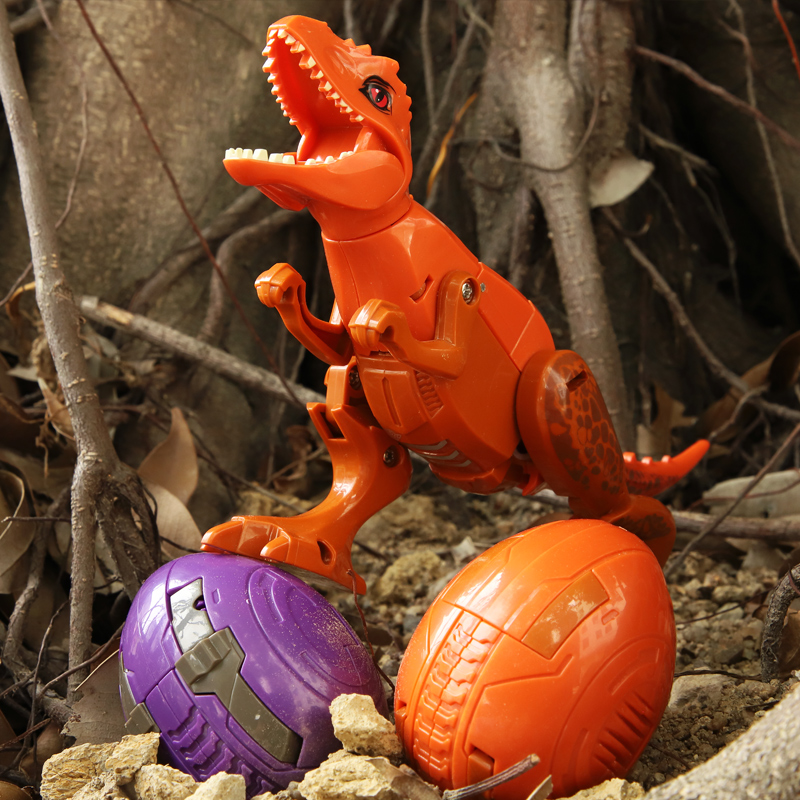 玩具合体变形机器人拼装机甲霸王龙仿真动物男孩36岁5数字变形恐龙