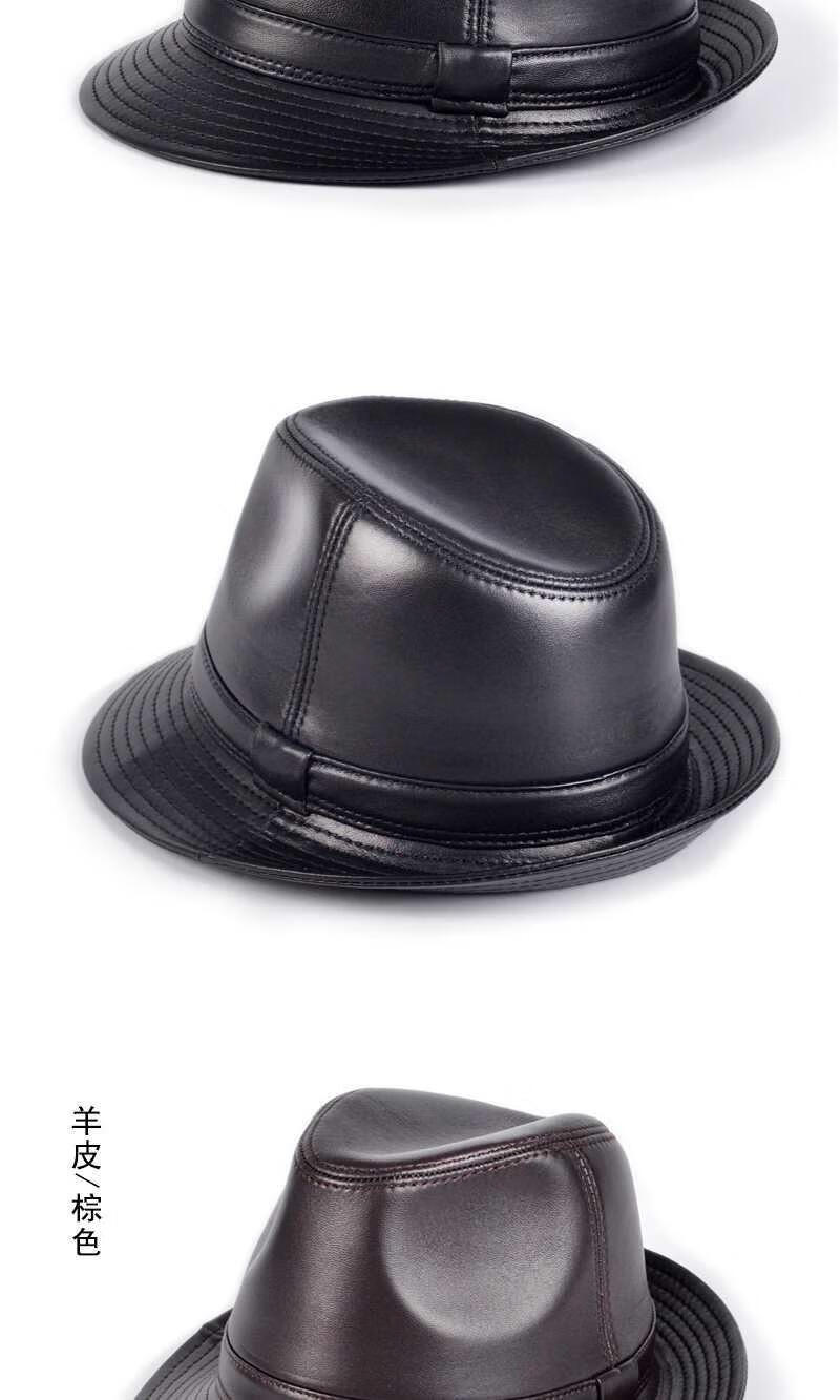 仙窝礼帽男秋冬中老年礼帽男皮帽子男士休闲老人爷爷绅士爵士帽爸爸