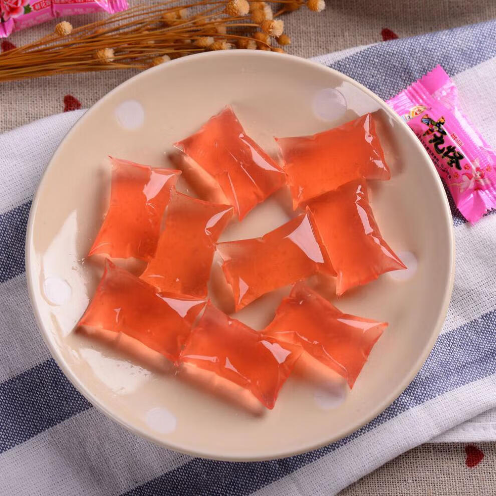 鲜花冻糖 云南特产十九怪酸角冻冻糖香橙酸角果冻糖果鲜花冻水果零食