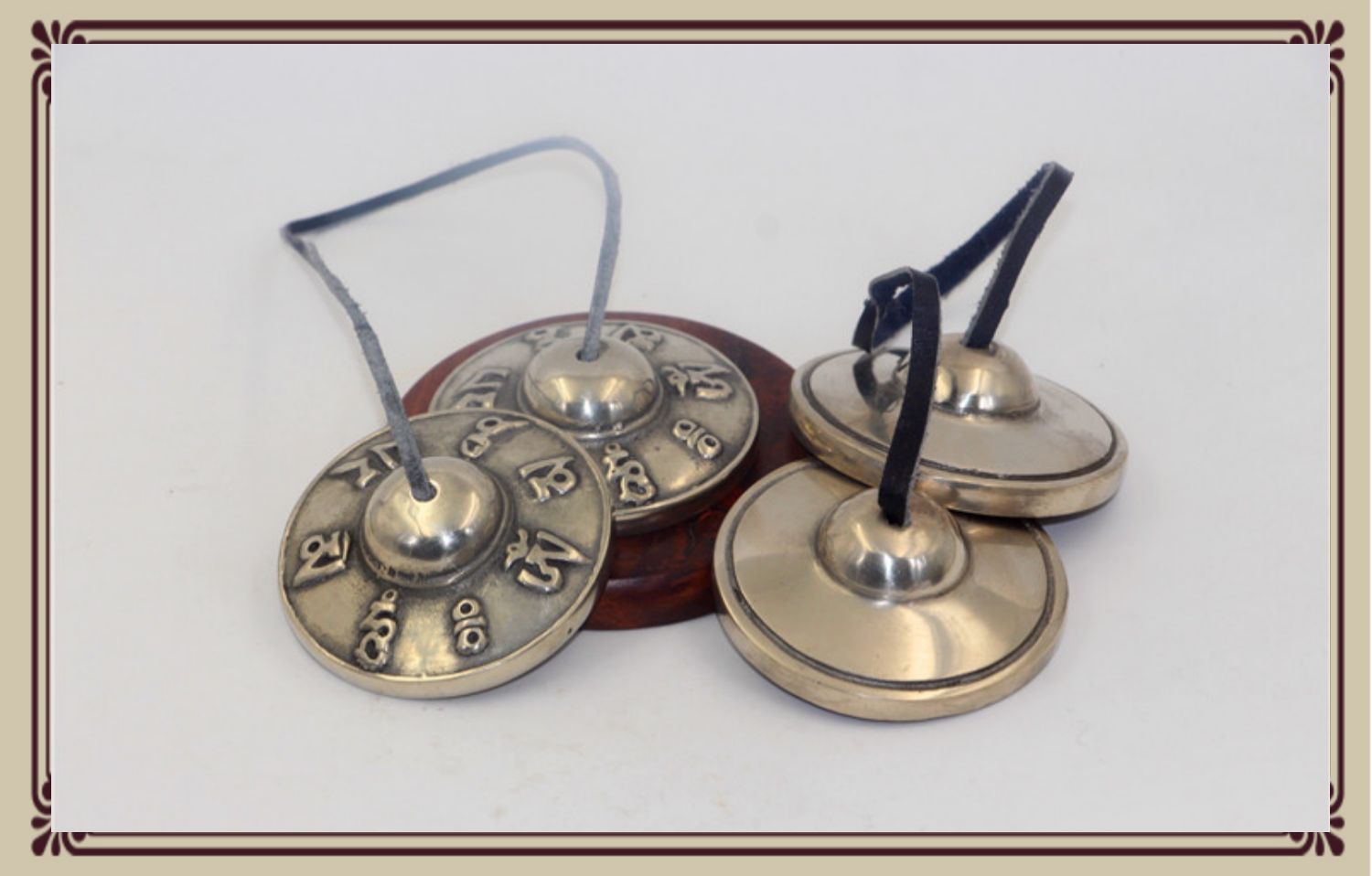 曲漾手工响铜碰铃碰钟响铃铜拔用品撞铃叮铛音疗瑜伽用多款光面款大号