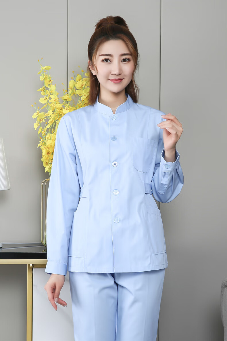 养老护理员服装秋冬季养老院护工工作服立领长袖口腔足疗护士护工工作