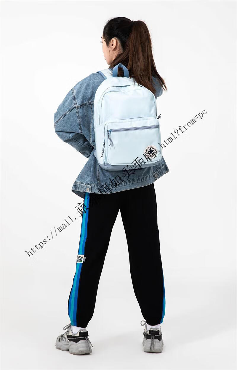 匡威converse双肩包女校园学生书包男大容量百搭休闲运动背包 象牙白