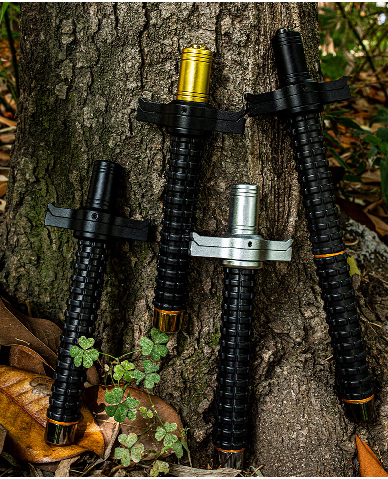 拯救者实心甩棒防身神器伸缩棒加厚加硬打击头三节棍子便携车载防狼