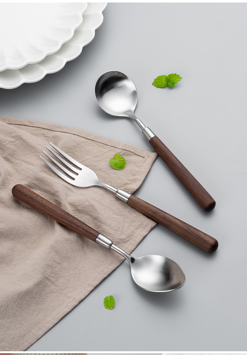 onlycook304不锈钢叉子勺子北欧ins高颜值西餐勺汤勺食品级牛排意面