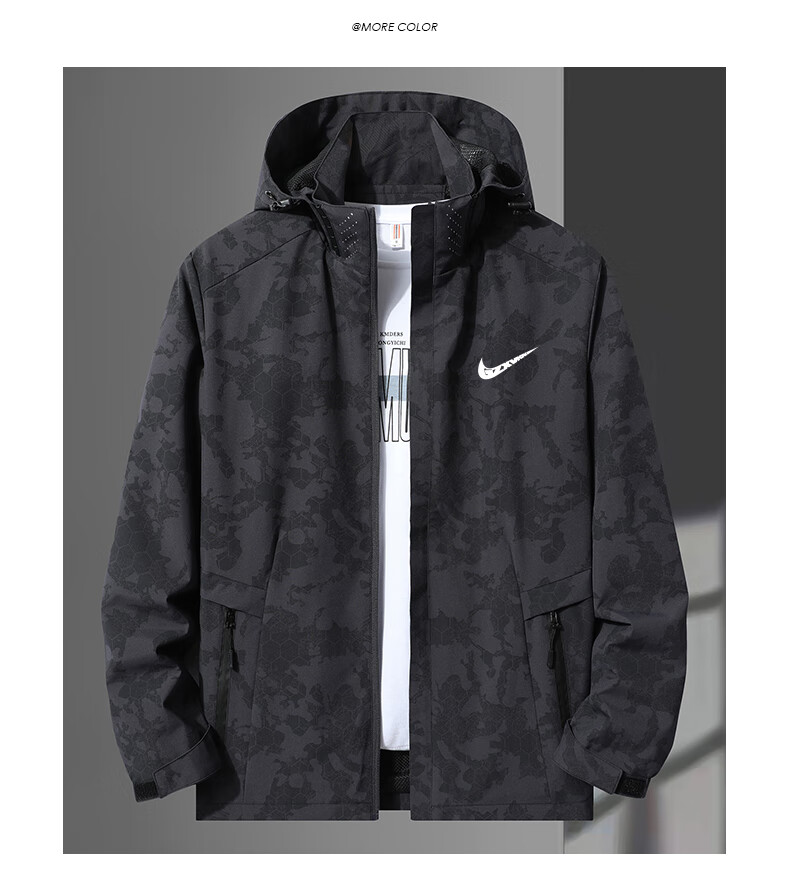 耐克nike冲锋衣男女春秋季薄款三合一户外可拆卸帽防水服登山外套男