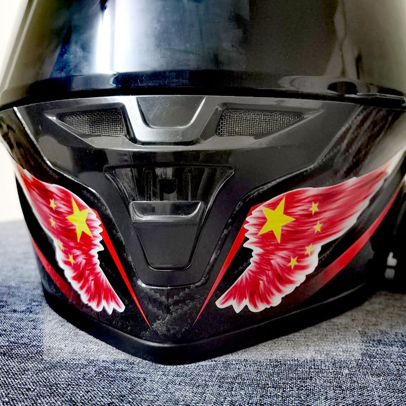 车贴划痕遮挡创意个性反光车身装饰贴 中国翅膀贴(中号对装)【图片