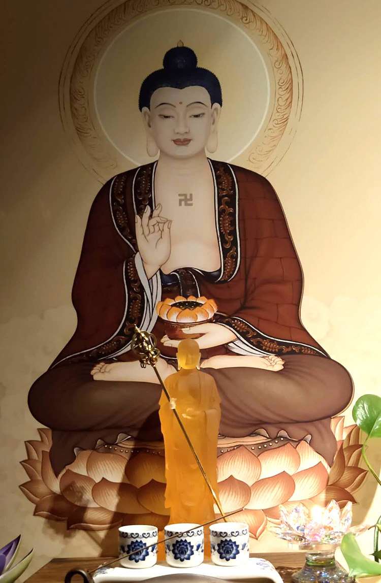 西方三圣娑婆三圣阿弥陀三尊画像三宝佛地藏王佛教观世音菩萨挂画观音