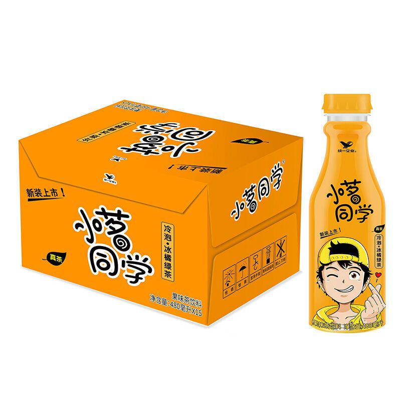小明同学小茗同学冷泡茶480ml15瓶整箱红茶溜溜哒茶饮料青柠红茶