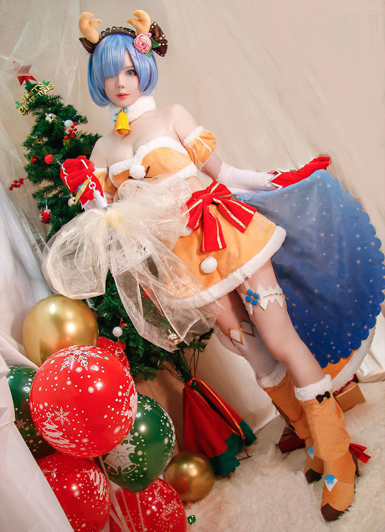 蕾姆拉姆聖誕cos服從零開始的異世界生活動漫cosplay聖誕節服裝女雷姆