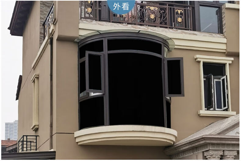 单向透视防隐私隔热膜窗户防晒玻璃膜贴纸贴膜家用遮阳遮光窗贴纸纳米