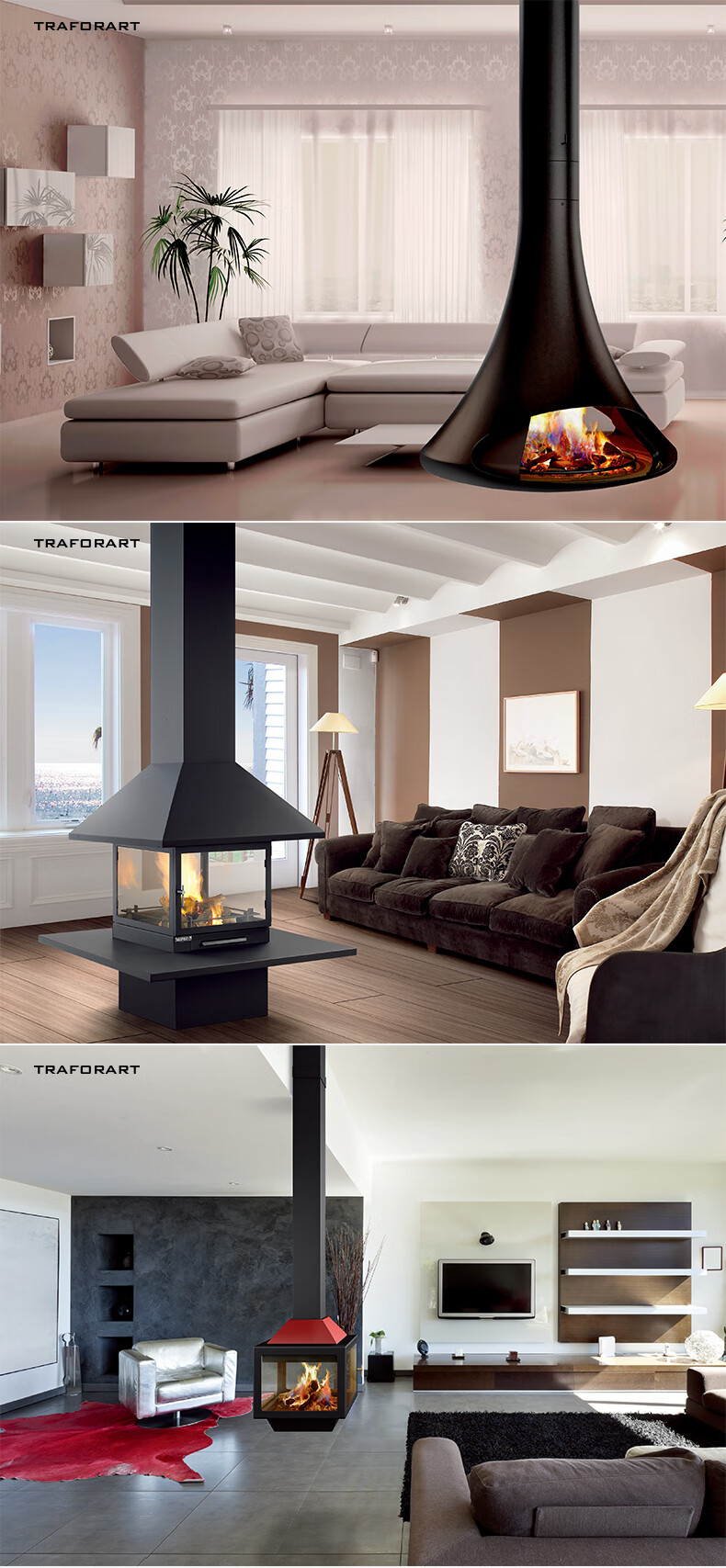 莫洛尼traforart西班牙进口ariadna悬挂壁炉民宿别墅真火取暖高端贴墙