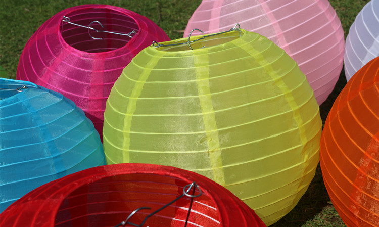 翠织星户外彩色防水布灯笼 中秋元宵室外布景装饰绸布灯笼 防雨防晒灯