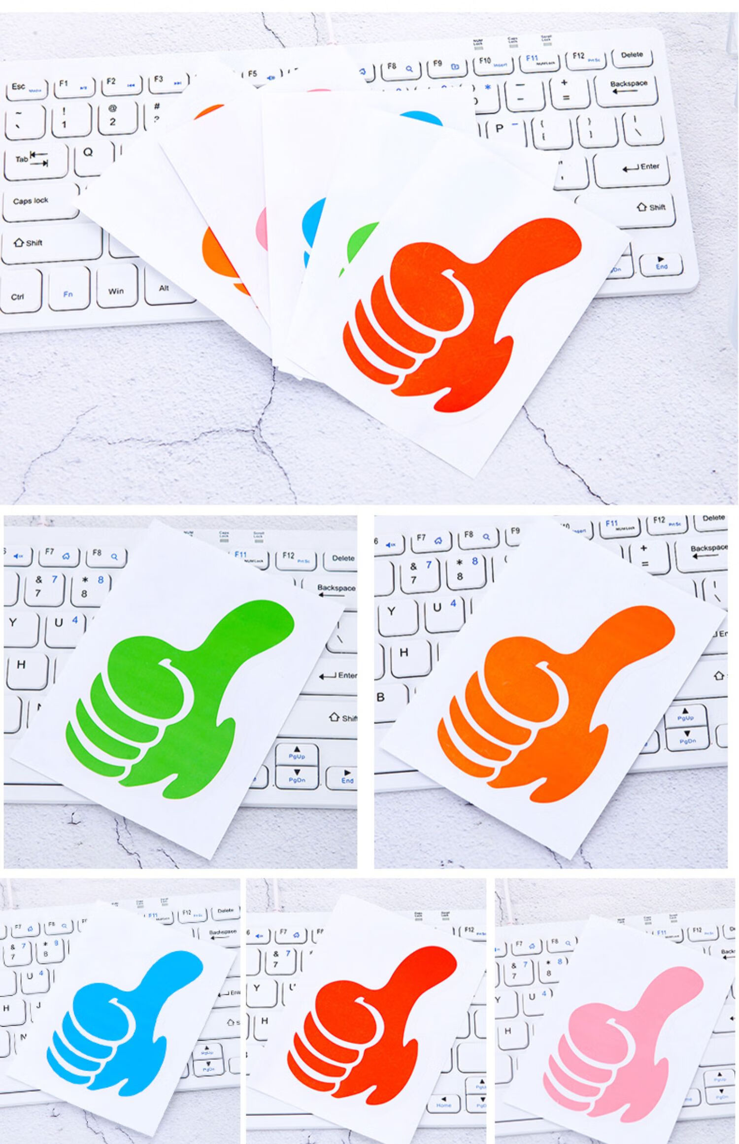 不舍天真可爱儿童标签贴大拇指贴纸手势创意标记贴装饰贴标签纸奖励