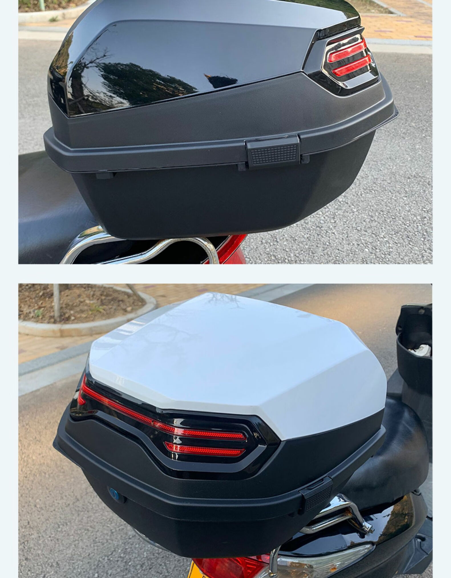 适用于五羊本田ncr125踏板车后备箱通用加厚大号踏板摩托车尾箱 加