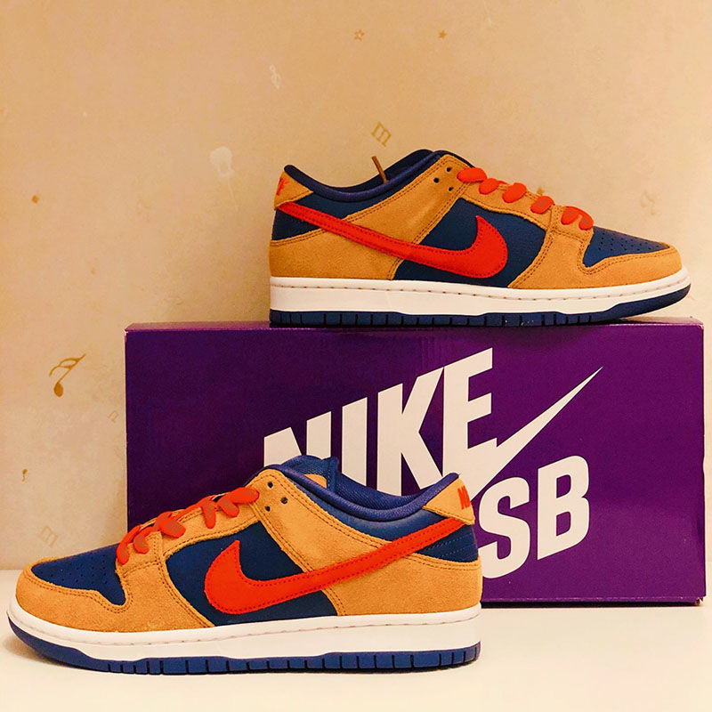 nike耐克【莆田纯原】sb dunk黑棕小熊爸橄榄低帮板鞋low联名空军