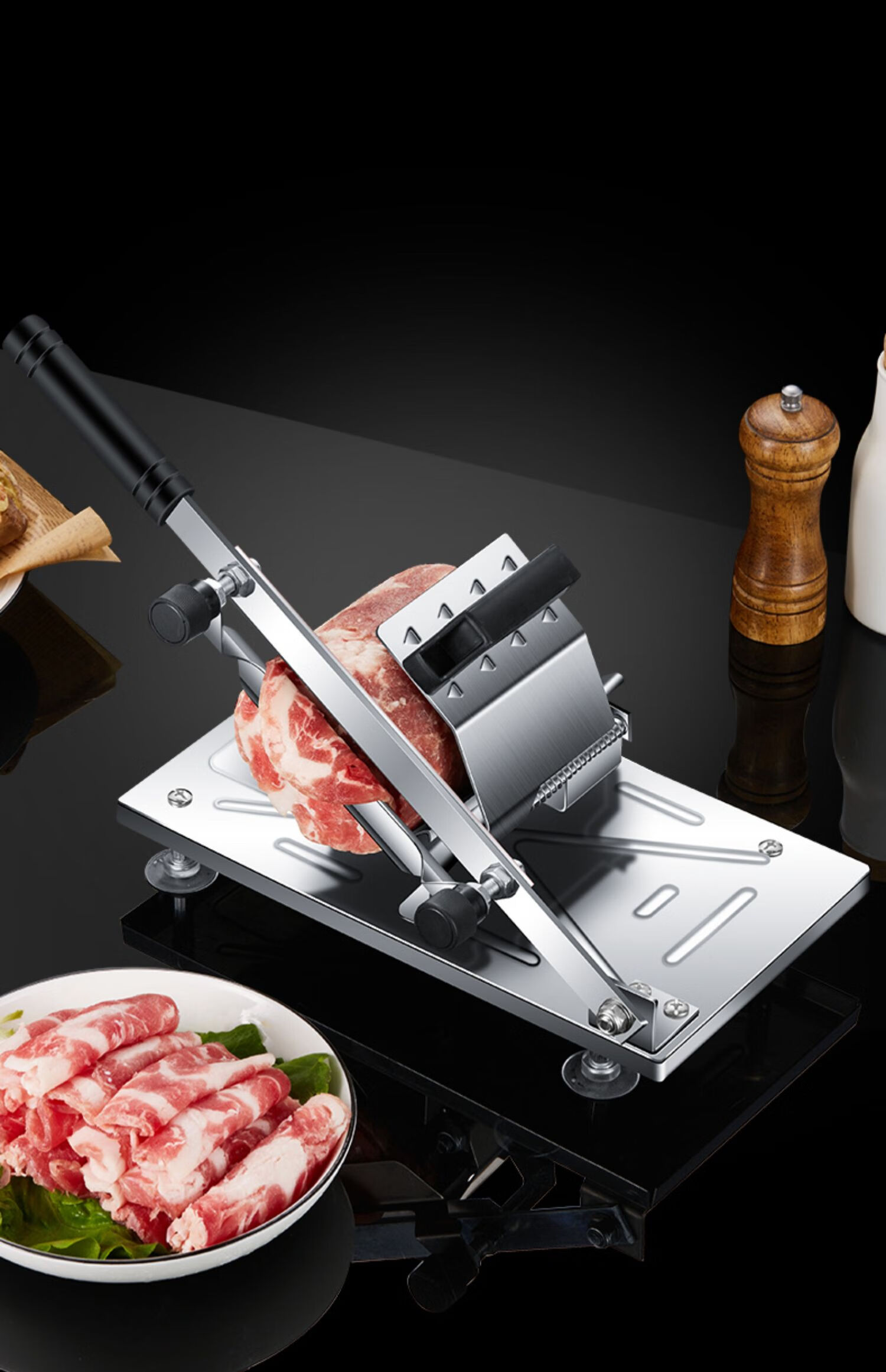 登顶 羊肉卷切片机家用手动切年糕刀冻肥牛卷手工切肉冻肉商用刨肉