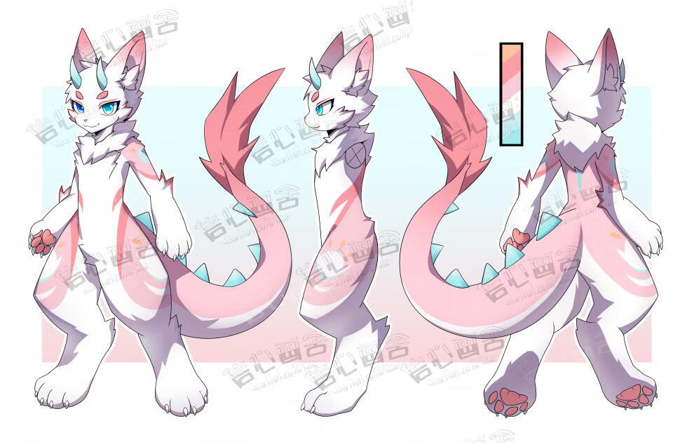 约稿模板furry兽人设定绘制卡通插画设计代画动物拟人宠【图片 价格