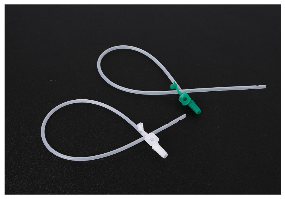 华越一次性吸痰管排痰管飞机头硅胶吸痰管 硅塑 精装 50支 6号