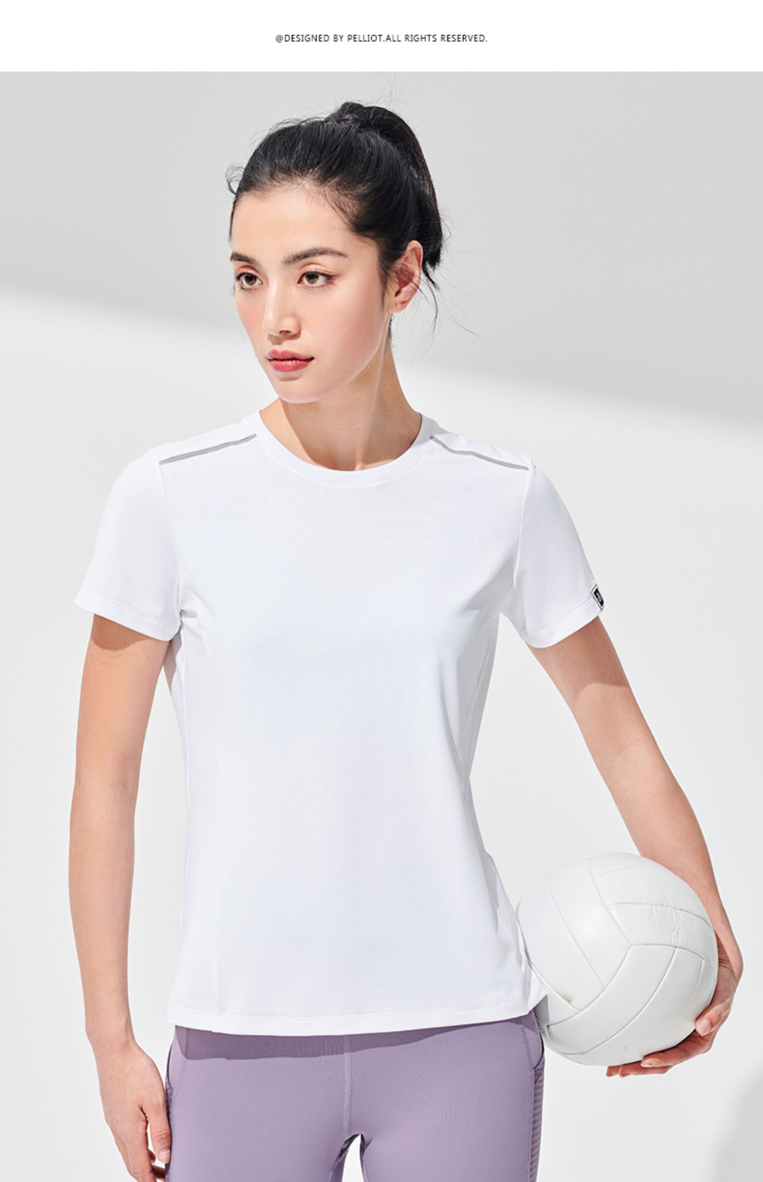 伯希和新款运动t恤 女户外高弹运动速干短袖男薄百搭透气圆领半袖