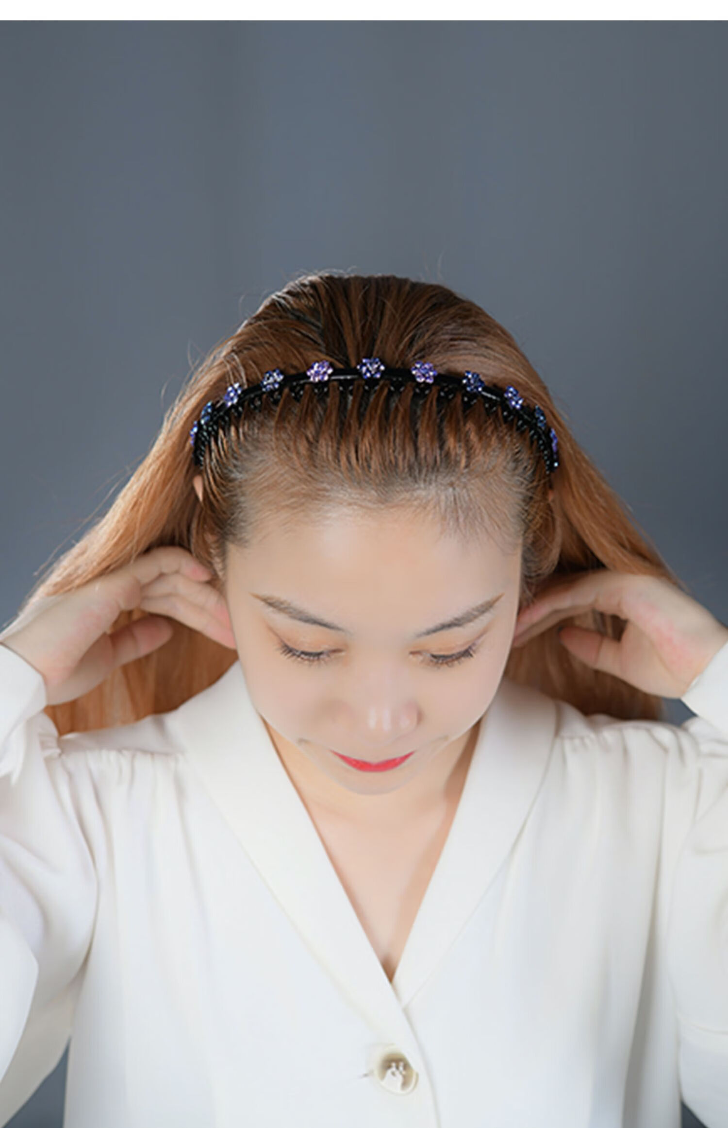 左欧水钻发卡发箍女成人韩版时尚甜美洗脸压发头箍发捆女士日常佩戴