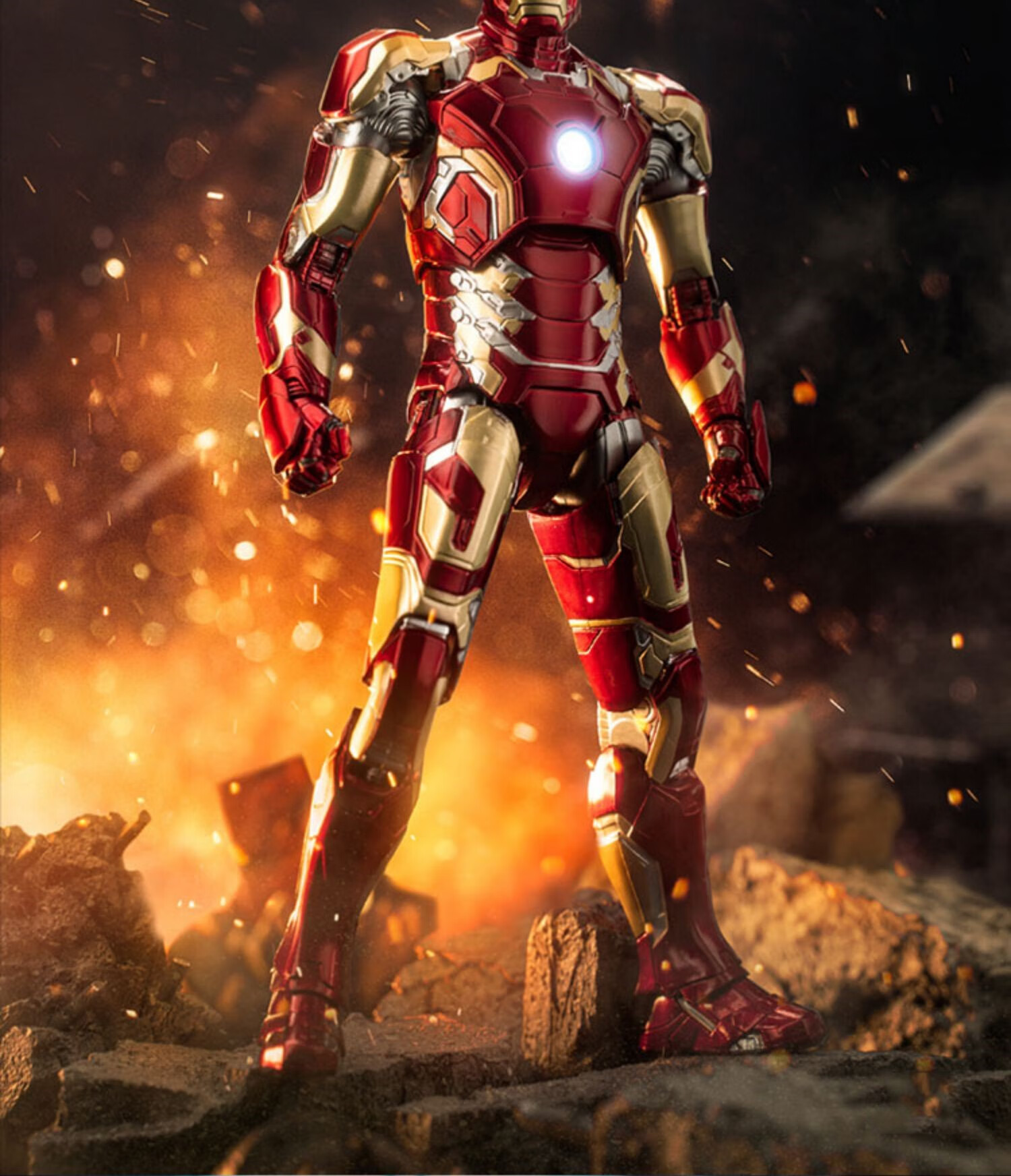 钢铁侠手办1:1合金mk50发光限量版mk43玩具复仇者联盟男生马克人偶