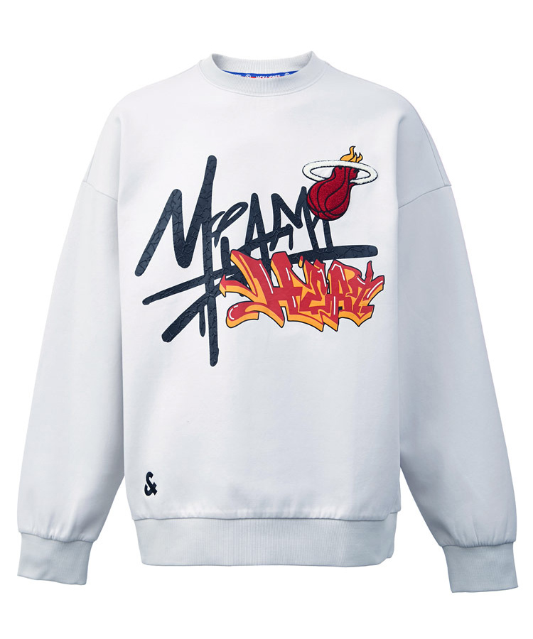 jackjones杰克琼斯nba联名热火球队潮休闲运动圆领卫衣221133143 023