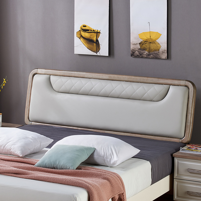 实木床头板软包单买床靠背板落地简约现代板式新中式1.