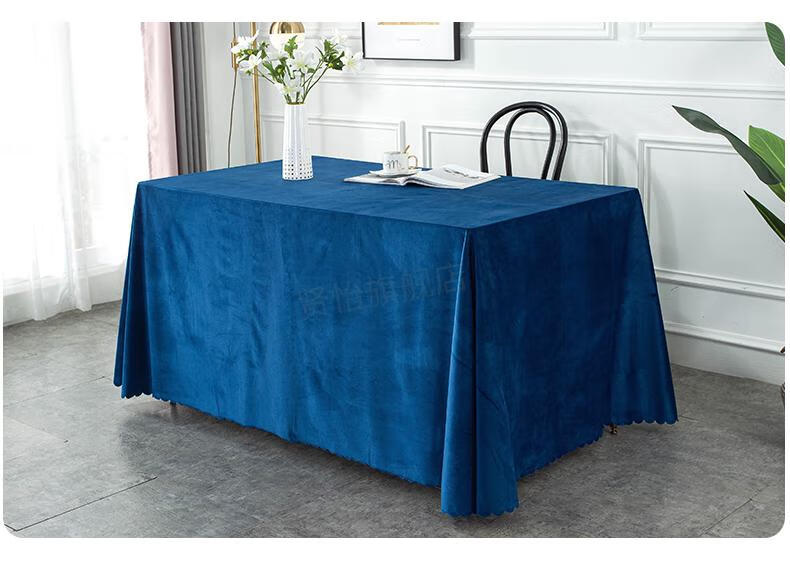 2022新款会议桌台布 高品质荷兰绒会议桌布长方形办公室展会活动台布
