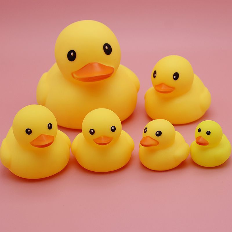 情人节礼物 橡皮鸭 宝宝洗澡戏水捏捏叫橡皮鸭子黄鸭发声叫儿童玩具