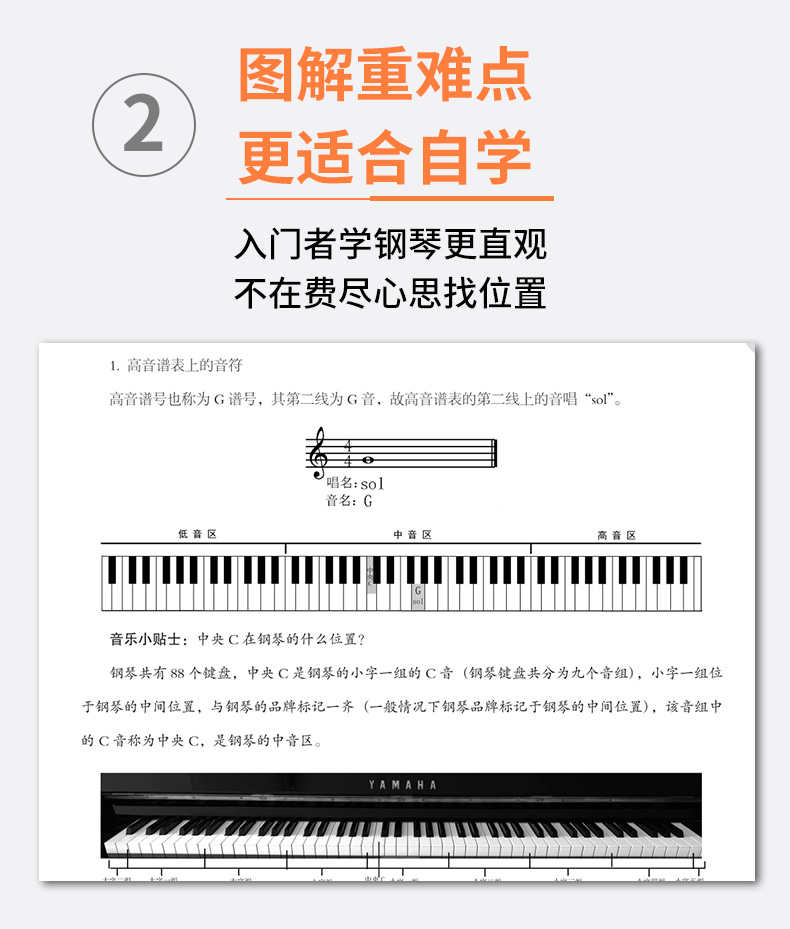 钢琴书籍从零起步学钢琴自学入门零基础练习曲集曲谱教程教材书籍初学