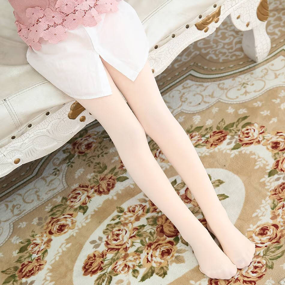 俞兆林日系大童连裤袜加绒加厚秋冬学生白色丝袜少女舞蹈打底裤连体