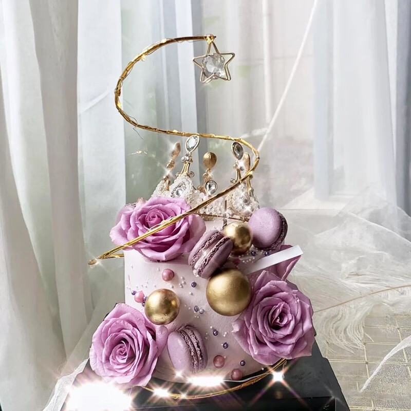 乐食锦生日蛋糕玫瑰网红鲜花满天星定制小清新女神范送闺蜜女友全国