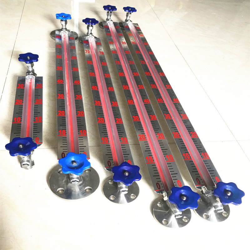 适用水箱有机玻璃管液位计透明就地显示考克双色带刻度高温锅炉水位计