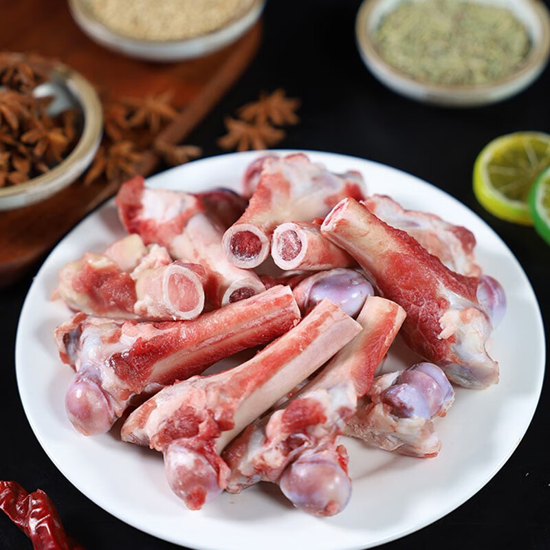 仲亨记宁夏滩羊带肉羊棒骨羊肉生鲜带肉羊棒骨骨髓煲汤炖煮食材国产