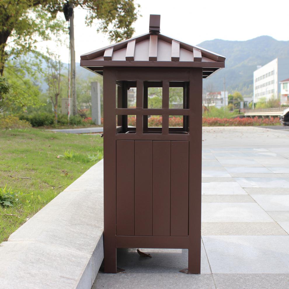 新中式户外分类垃圾桶大号公园中国风双桶室外果皮箱庭院定制景区fj四