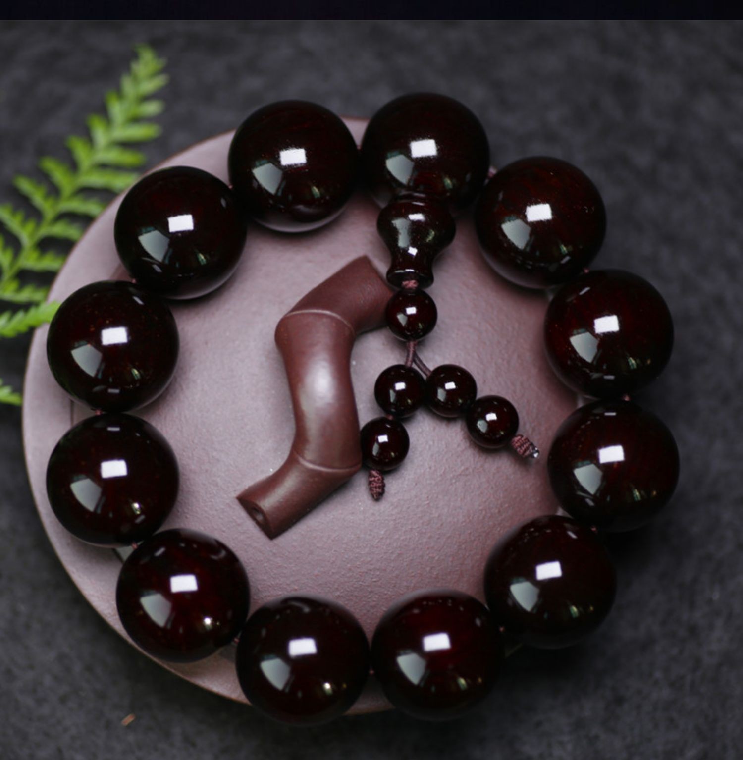 宾昔印度小叶紫檀手串20mm佛珠男士手链高油密老料檀木珠子小叶紫檀