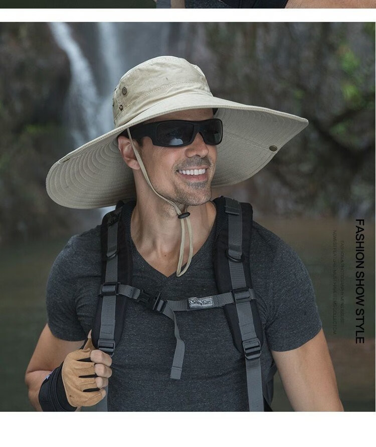 骑车遮雨帽 钓鱼太阳帽男伞阳户外运动防雨透气夏季爬山防晒休闲头戴