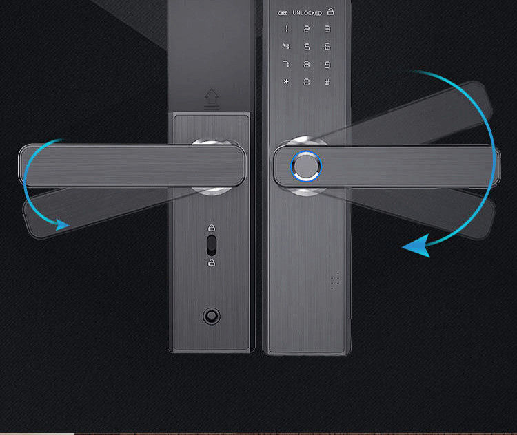 华迪诺办公室一握开指纹锁室内卧室门密码锁单舌50锁体公寓智能木门锁