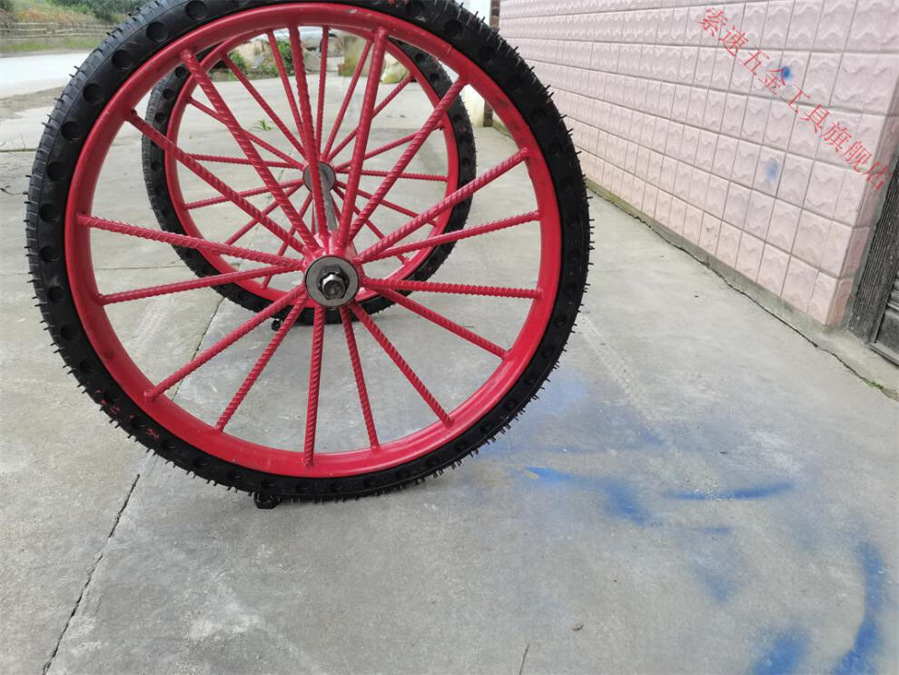 26型翻斗实心轮板车环卫车手推车充气轮胎劳动斗车轮子载重型充气单轮