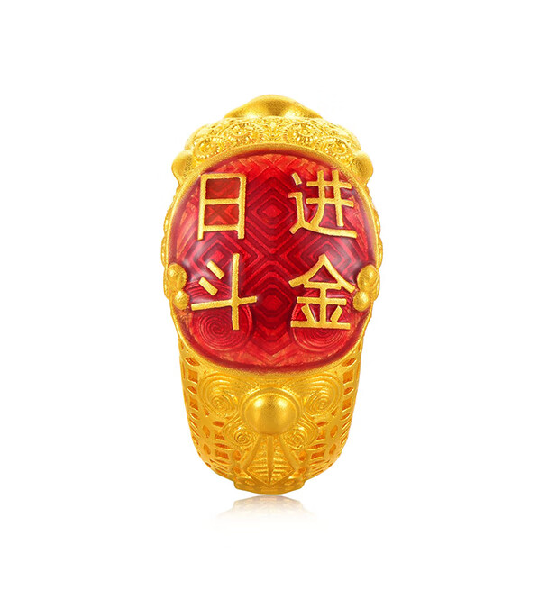 pillscure日进斗金黄金金蟾戒指男士足金八方来财古法金指环999足金