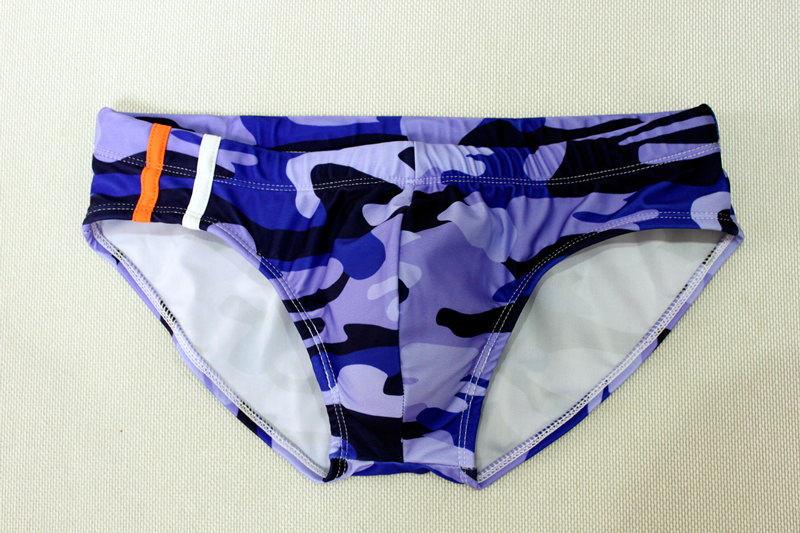 泳裤男三角低腰性感温泉泳衣男士防尴尬个性沙滩型男涤纶游泳裤 黄色